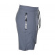 Korte broek/short Legend met rits vakken mat grijs - Maat: XS