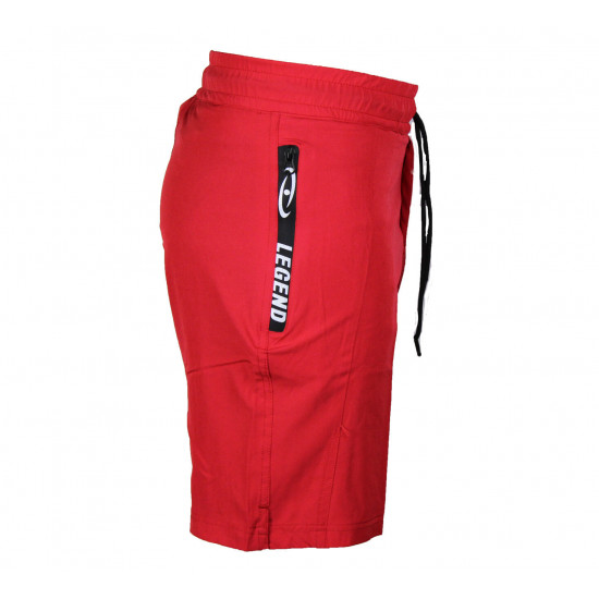 Korte broek/short Legend met rits vakken Rood - Maat: 4XS