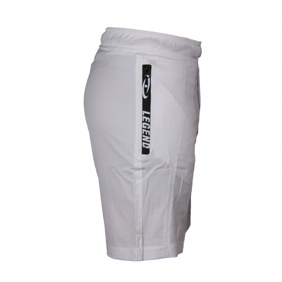 Korte broek/short Legend met rits vakken Wit - Maat: 4XS