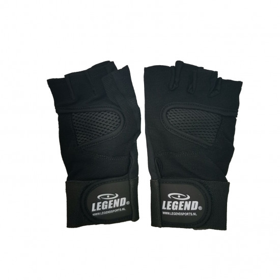 Fitness Handschoenen Legend Mesh zwart - Maat: L Fitness Handschoenen Legend Mesh zwart - Maat: L