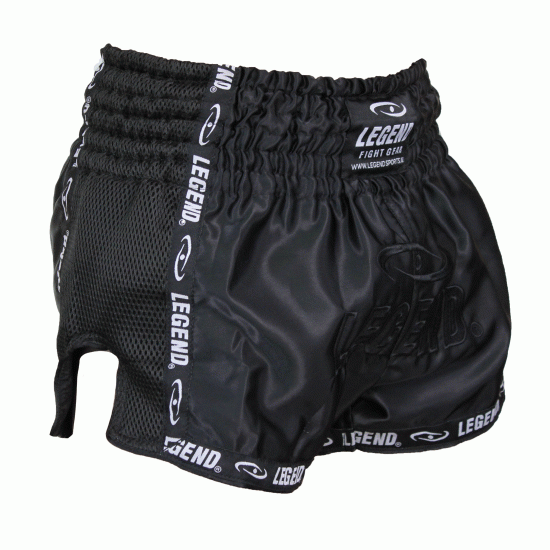 Kickboks broekje Zwart Mesh Legend Trendy - Maat: XXL Kickboks broekje Zwart Mesh Legend Trendy - Maat: XXL