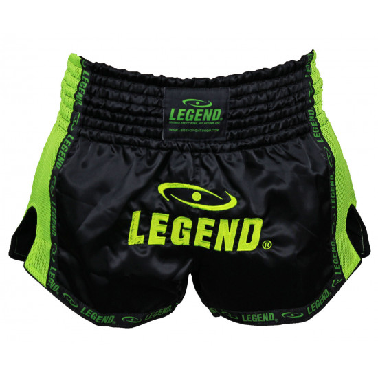 Kickboks broekje neon groen mesh Legend Trendy - Maat: M Kickboks broekje neon groen mesh Legend Trendy - Maat: M