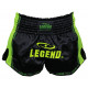 Kickboks broekje neon groen mesh Legend Trendy  - Maat: L