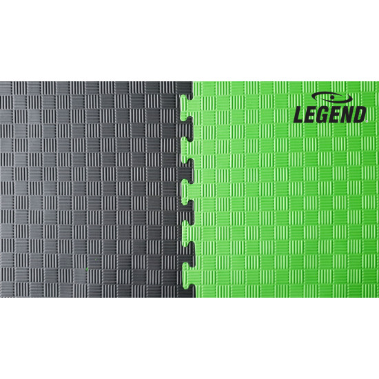 Legend Puzzelmat sport 4CM Groen/Zwart - Default