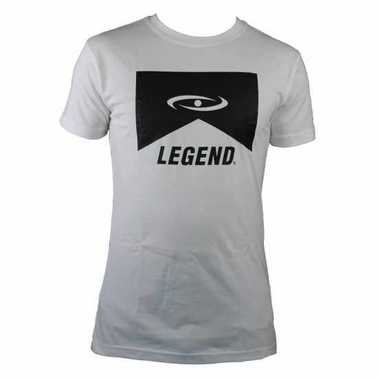 t-shirt wit Legend casual icon - Maat: L