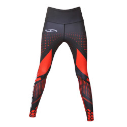 Sportlegging dames Legend Zwart/rood - Maat: XS