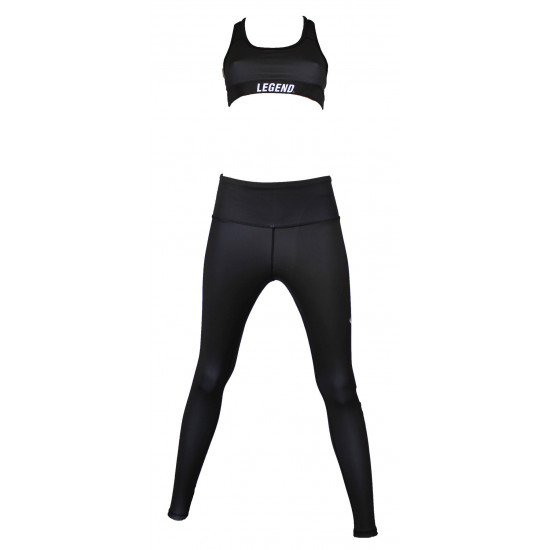 Sportlegging dames Legend Zwart/wit - Maat: M