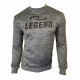 Trui/sweater dames/heren SlimFit Design Legend  Grijs - Maat: L