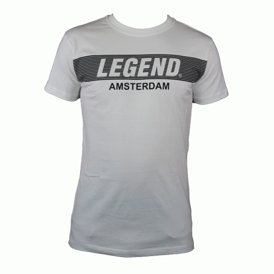 t-shirt wit Legend Amsterdam  - Maat: XL