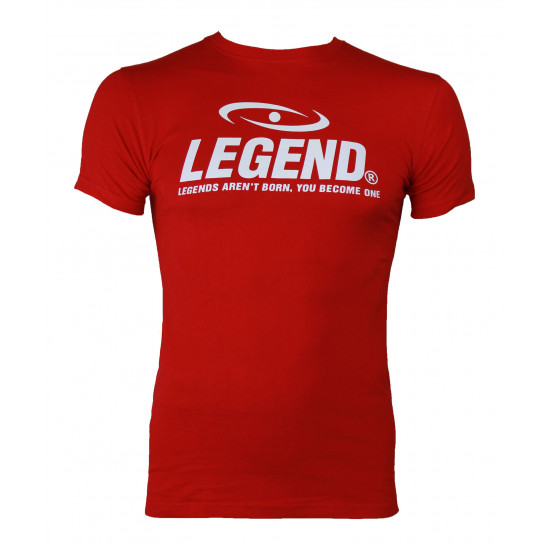 t-shirt rood Slimfit Legend - Maat: L