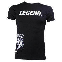 t-shirt zwart Slimfit Legend Panter  - Maat: XXS