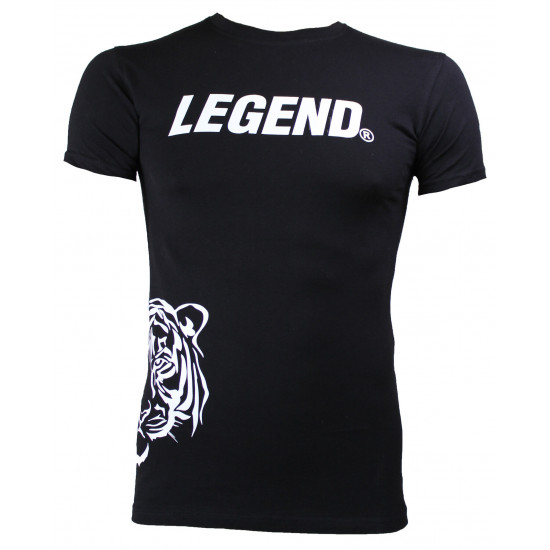 t-shirt zwart Slimfit Legend Panter  - Maat: XXXL