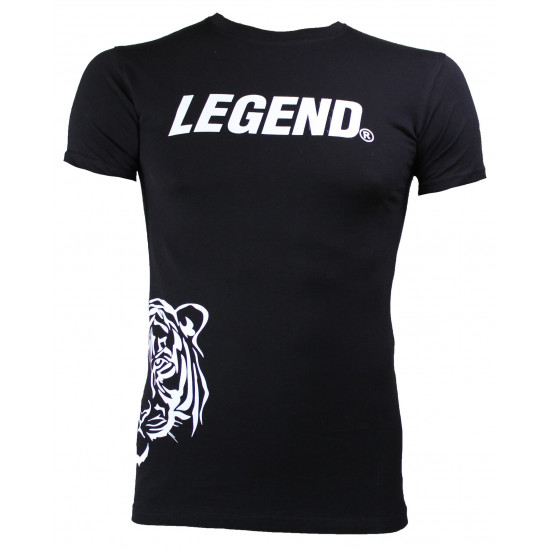 t-shirt zwart Slimfit Legend Panter  - Maat: M