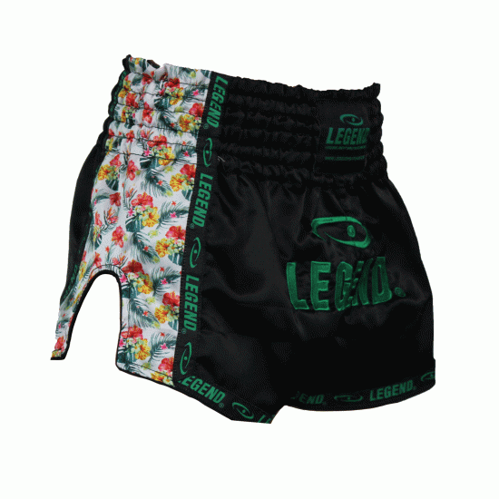 Kickboks broekje dames flower power Legend Trendy  - Maat: XXS