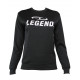 Trui/sweater dames/heren SlimFit Design Legend  Zwart - Maat: XS