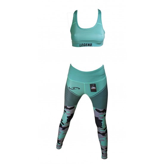 Sportlegging dames Legend Camo Olive - Maat: XS Sportlegging dames Legend Camo Olive - Maat: XS