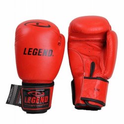 Leren Bokshandschoenen LegendPadding Rood - Maat: 10oz