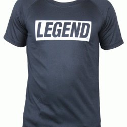 t-shirt zwart mesh Legend inspiration quote - Maat: L