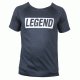 t-shirt zwart mesh Legend inspiration quote - Maat: XS