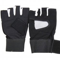 Fitness Handschoenen Legend Mesh zwart/wit - Maat: L