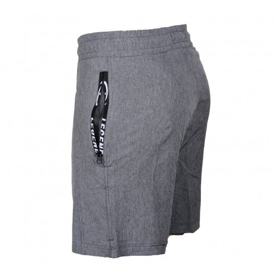 Korte broek/short Legend met rits vakken melange grijs - Maat: S Korte broek/short Legend met rits vakken melange grijs - Maat: S
