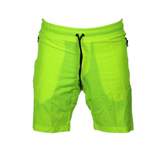 Korte broek/short Legend met rits vakken Neon Groen - Maat: 3XS