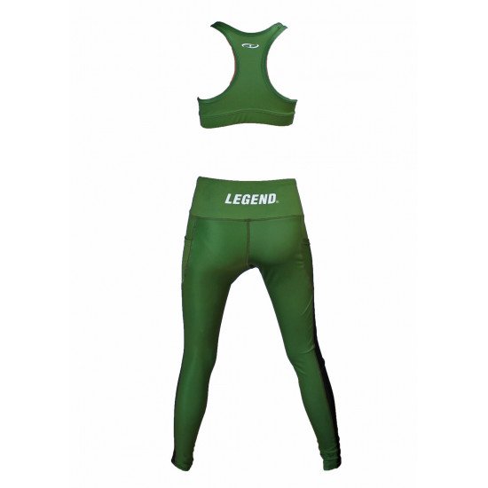 Sportlegging dames Legend Army Green - Maat: M