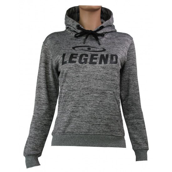 Hoodie dames/heren trendy Legend design Grijs - Maat: XS