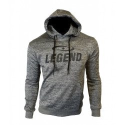 Hoodie dames/heren trendy Legend design Grijs - Maat: L