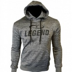 Hoodie dames/heren trendy Legend design Grijs - Maat: XS