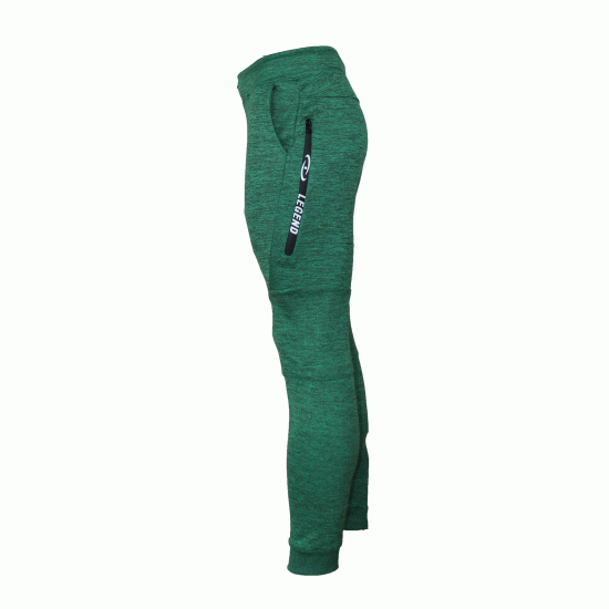 Joggingpak dames/heren met hoodie groen - Maat: XS