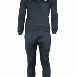 Joggingpak dames/heren met trui/sweater Zwart - Maat: L