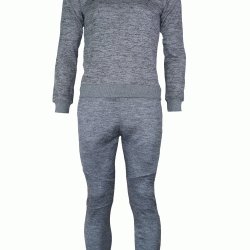 Joggingpak dames/heren met trui/sweater Grijs - Maat: L