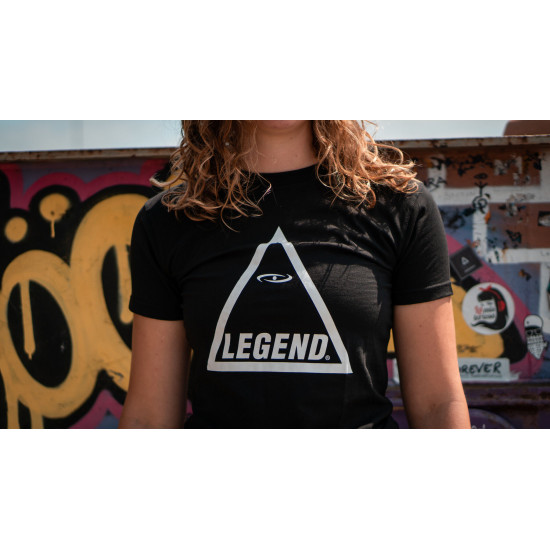 t-shirt zwart Legend triangle - Maat: XXXXS