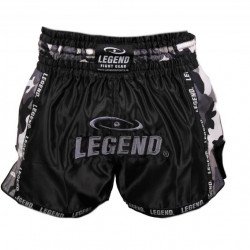 Kickboks broekje camo grijs Legend Trendy  - Maat: XS