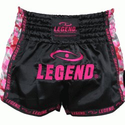 Dames Kickboks broekje Camo roze Legend Trendy  - Maat: XS