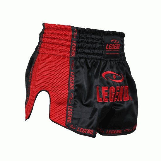 Legend Trendy, Nieuwste Model Kickboks broekje Mesh Rood - Maat: L Legend Trendy, Nieuwste Model Kickboks broekje Mesh Rood - Maat: L