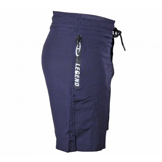 Korte broek/short Legend met rits vakken Navy blauw - Maat: 2XS