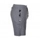Korte broek/short Legend met rits vakken melange grijs - Maat: 3XS