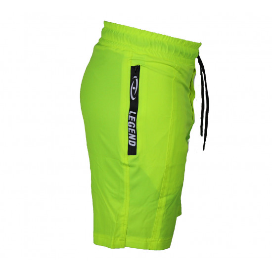 Korte broek/short Legend met rits vakken Neon Groen - Maat: 2XS
