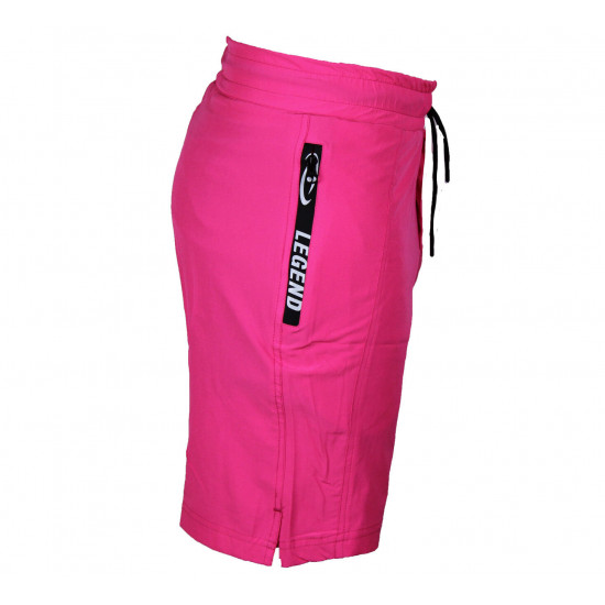 Korte broek/short Legend met rits vakken neon roze - Maat: 2XS