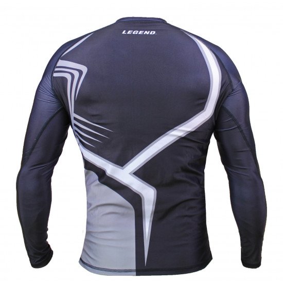 Sportshirt Legend DryFit Zwart/grijs lange mouwen Sublimation - Maat: S