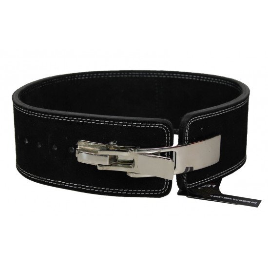 Power Lifting Fitness Riem lever zwart suede leer - Maat: S Power Lifting Fitness Riem lever zwart suede leer - Maat: S