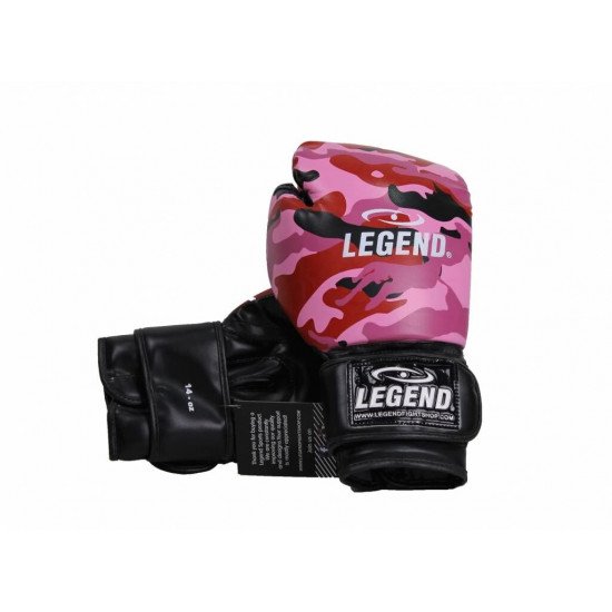 Bokshandschoenen dames Camo Roze powerfit & Protect - Maat: 14oz Bokshandschoenen dames Camo Roze powerfit & Protect - Maat: 14oz