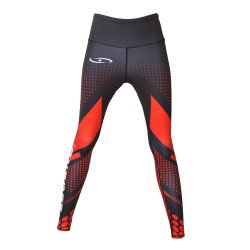 Sportlegging dames Legend Zwart/rood - Maat: XS