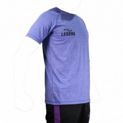 Sportshirt Legend DryFit blauw/grijs melange - Maat: L