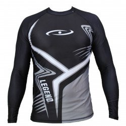 Sportshirt Legend DryFit Zwart/grijs lange mouwen Sublimation - Maat: XXL