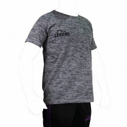 Sportshirt Legend DryFit zwart melange - Maat: L