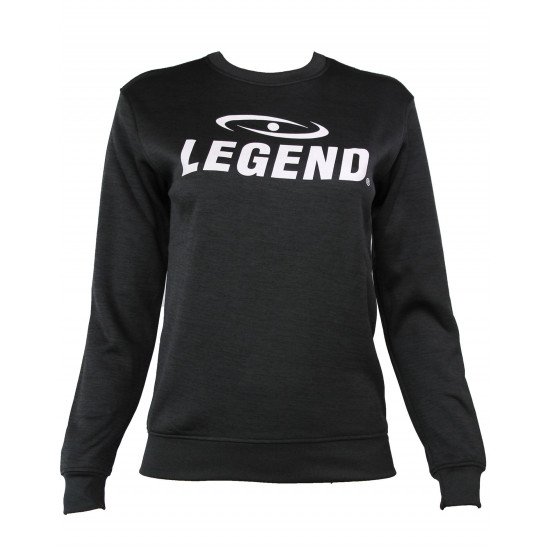 Trui/sweater dames/heren SlimFit Design Legend  Zwart - Maat: L