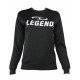 Trui/sweater dames/heren SlimFit Design Legend  Zwart - Maat: M